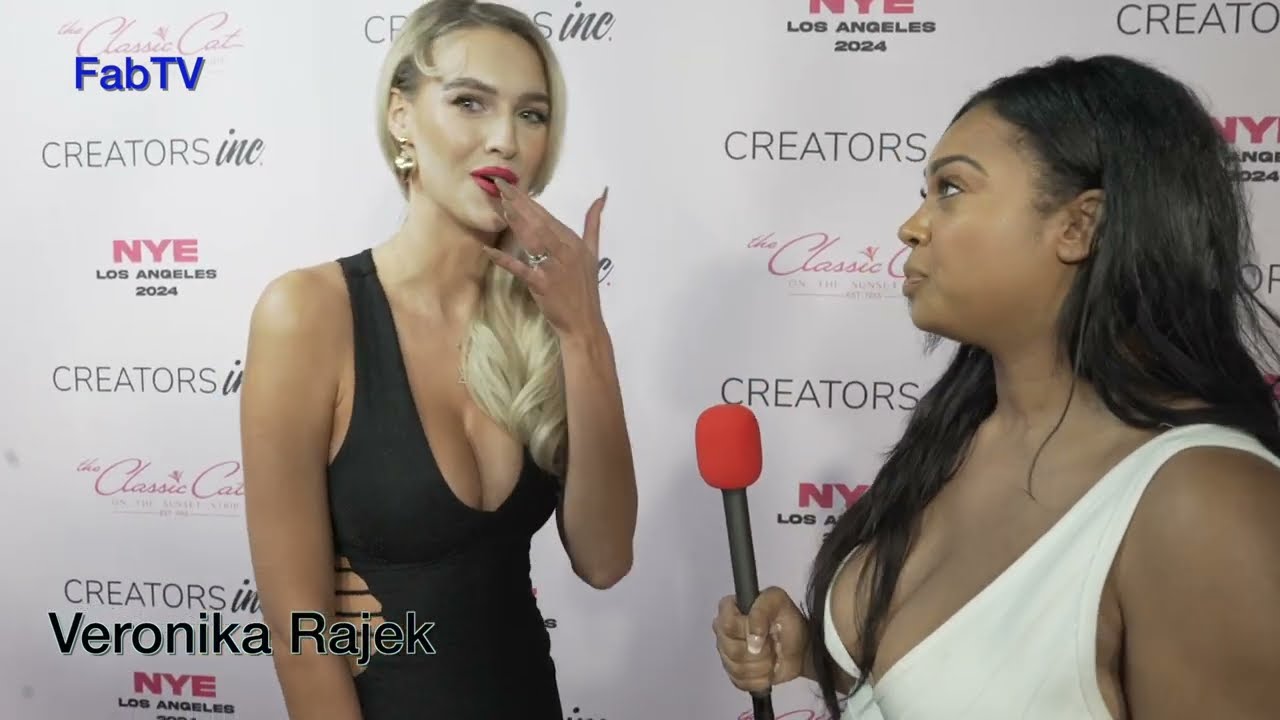 Model Veronika Rajek arrives at the Creators Inc NYE 2024 hosted by Blueface & Jaidyn Alexis