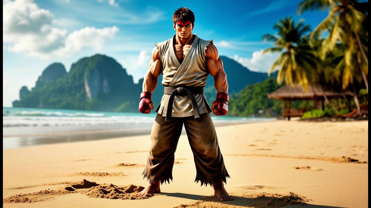 Рю участвует в турнире, хочет стать лучшим уличным бойцом в мире. Street Fighter (Arcade).