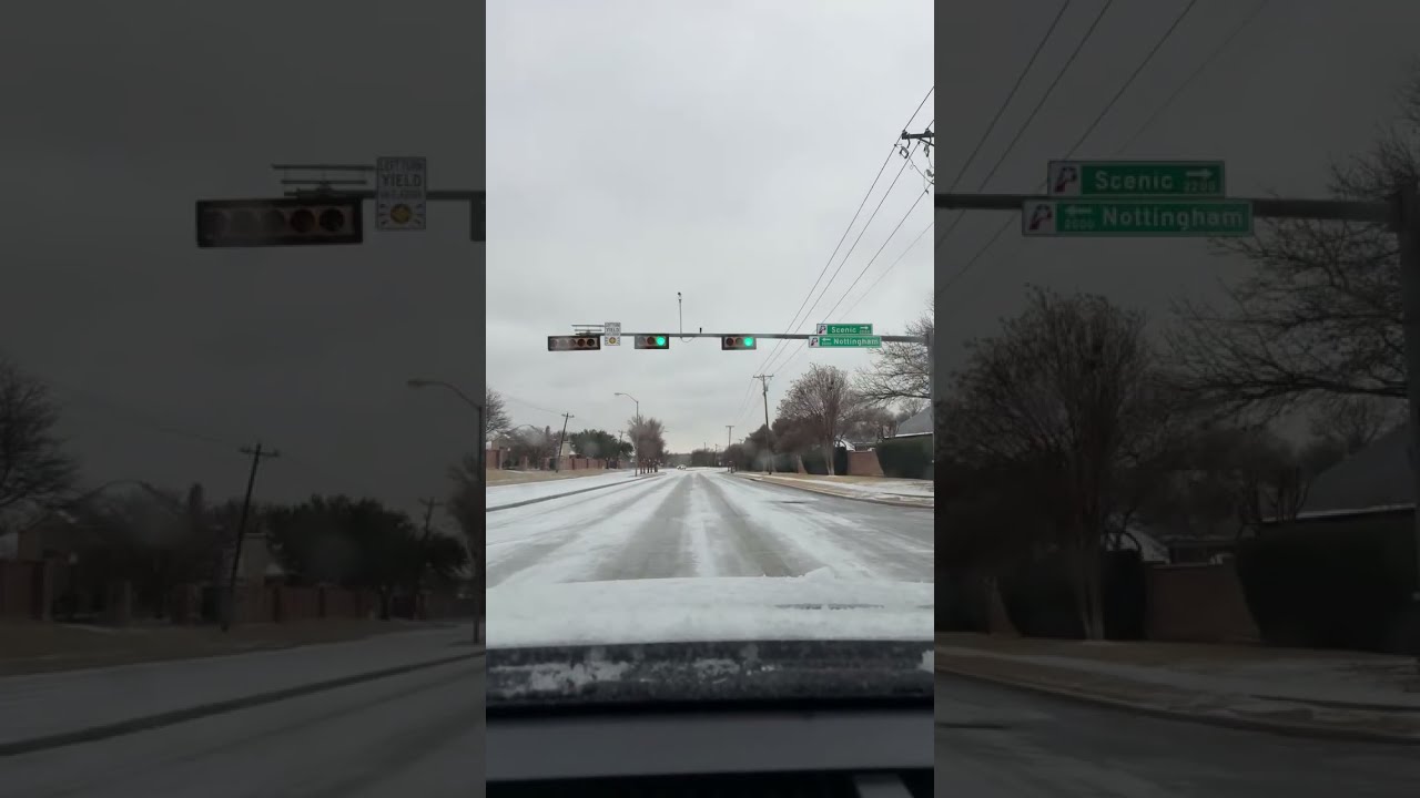 Texas snow #snow #snowstorm #texas 