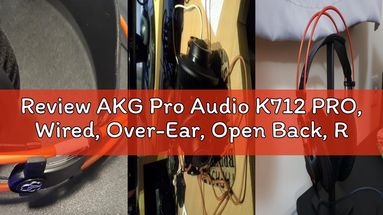 Review AKG Pro Audio K712 PRO, Wired, Over-Ear, Open Back, Reference Studio Headphones, Flat Wire Vo