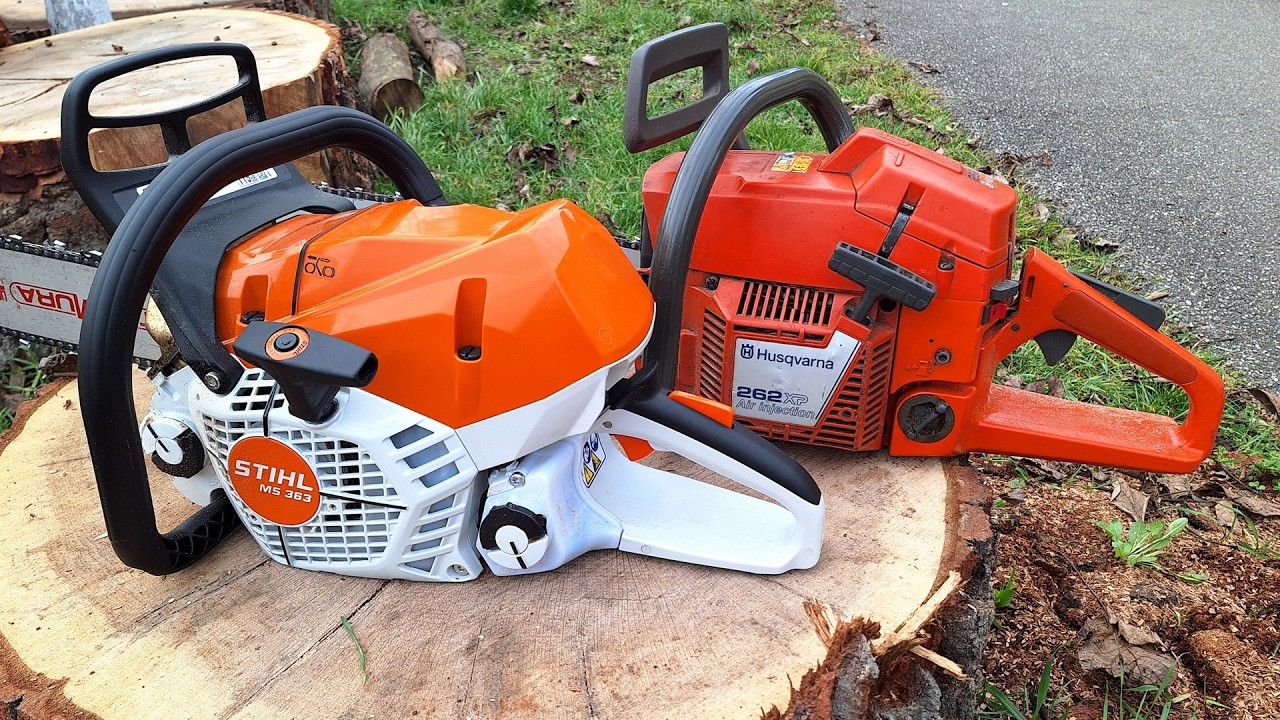 Stihl MS 363 (modified), Husqvarna 262xp (ported) & 372OE (stock) working !!!