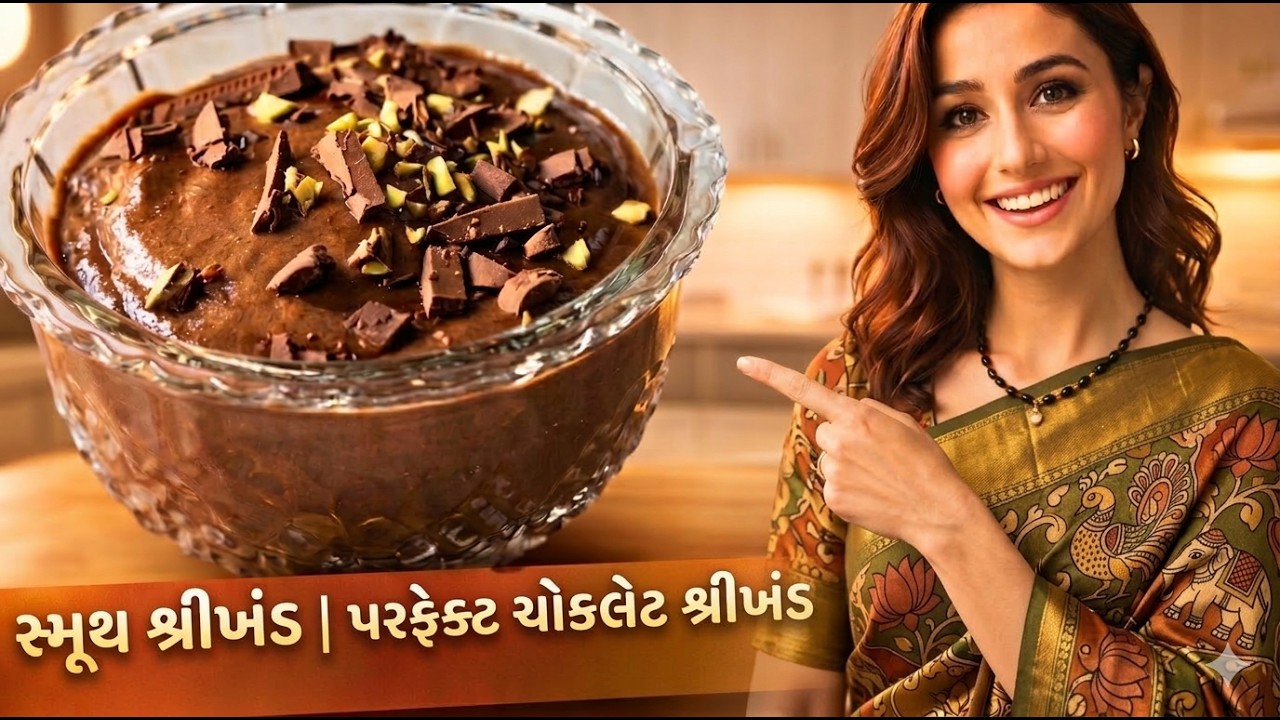 એક ટિપથી બનાવો સ્મૂથ શ્રીખંડ | પરફેક્ટ ચોકલેટ શ્રીખંડ – બધા રહસ્યો | અસલી શ્રીખંડ બનાવવાની રીત 🍫🥣