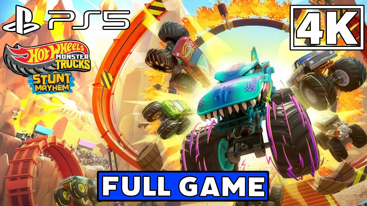 HOT WHEELS MONSTER TRUCKS STUNT MAYHEM Gameplay Walkthrough FULL GAME [4K 60FPS PS5] - No Commentary
