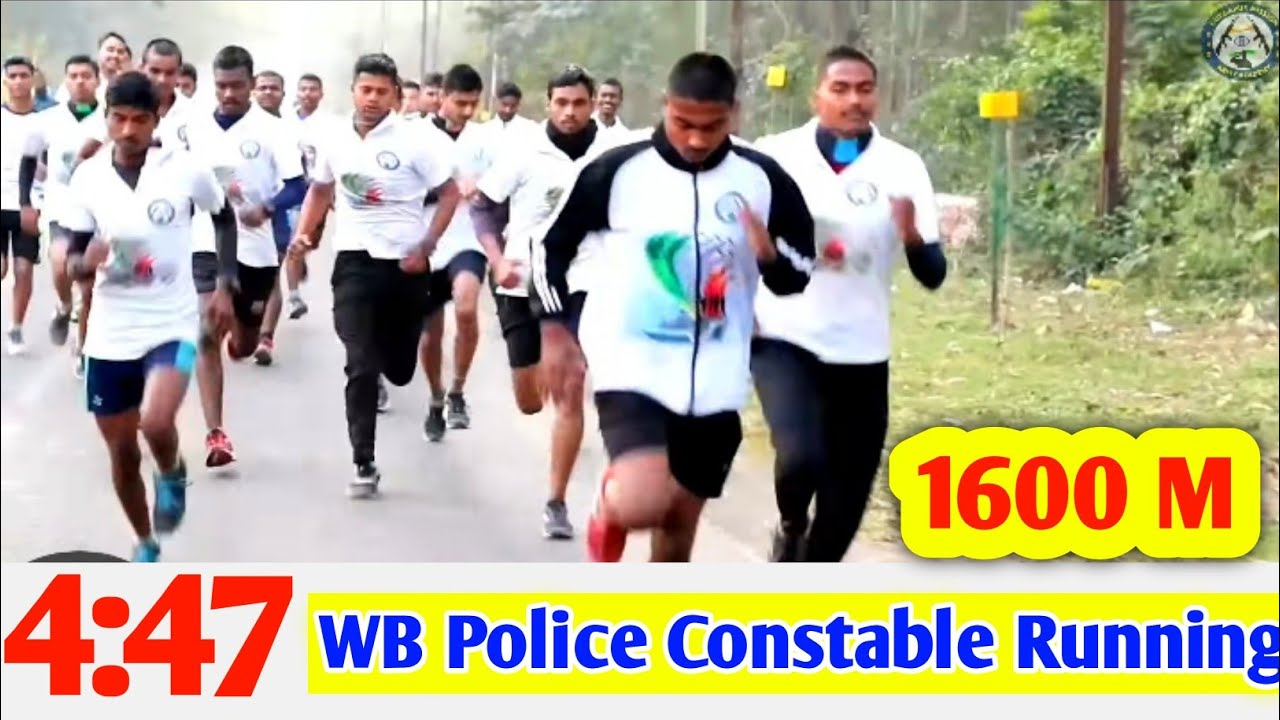 West Bengal Police Constable Running 1600mtr best timing 4:47 / West Bengal Lady Constable Running