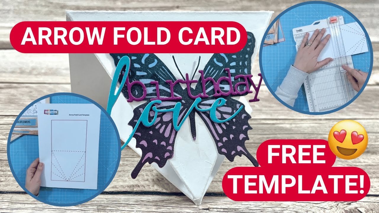 Check out this ARROW FOLD card tutorial + FREE TEMPLATE!