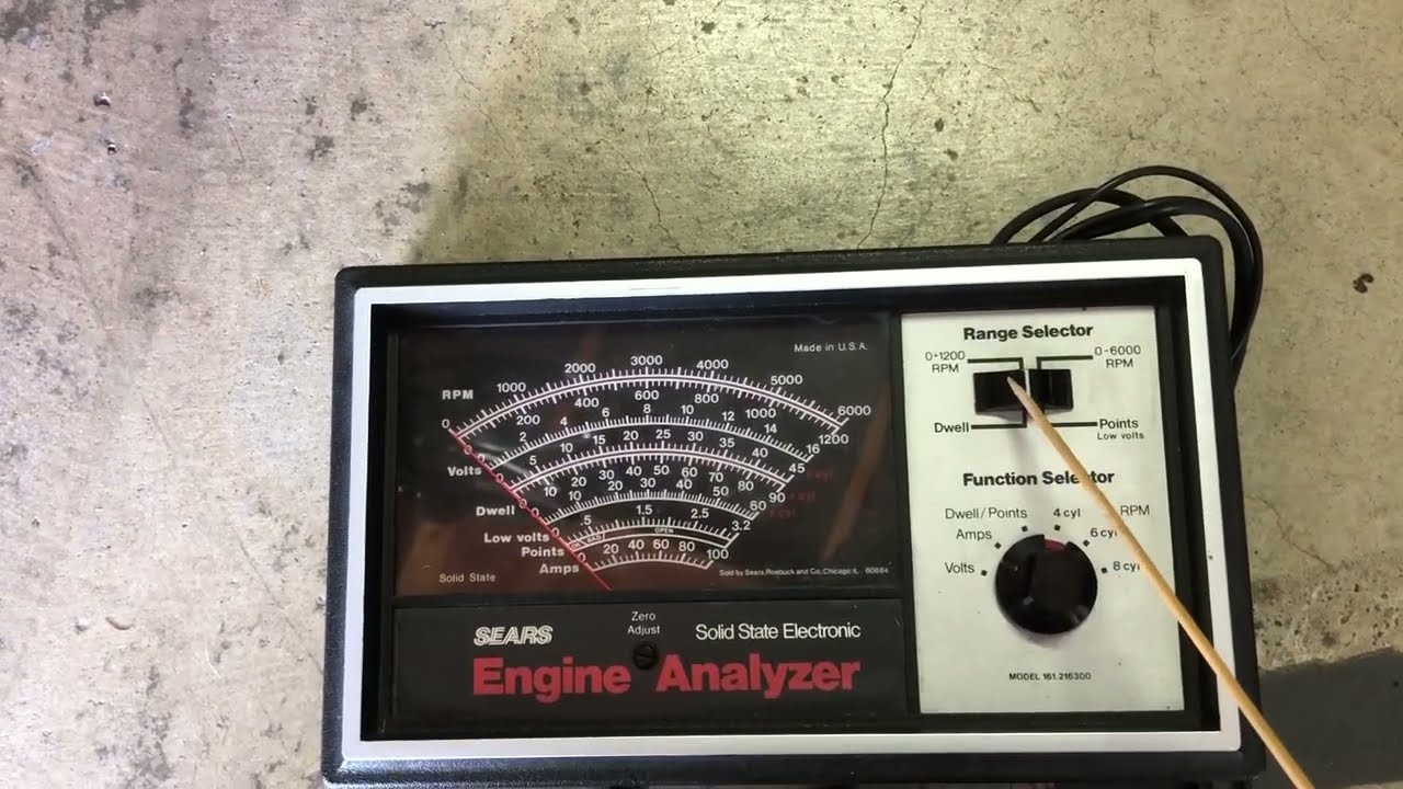Reading RPM with precision using an analog engine analyzer -- Honda CB750 Nighthawk