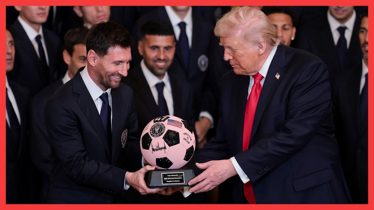 WATCH: Lionel Messi Honored at White House by President Trump | Inter Miami 2025 MLS Champions |AC1Z