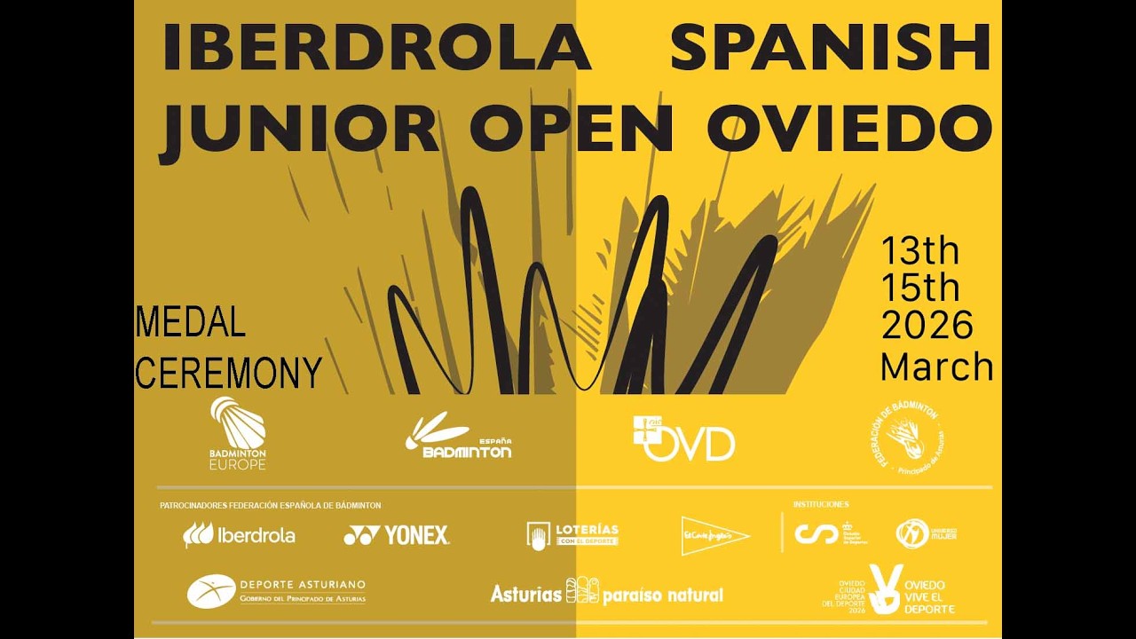 IBERDROLA SPANISH JUNIOR OVIEDO 2026 MEDALS CEREMONY