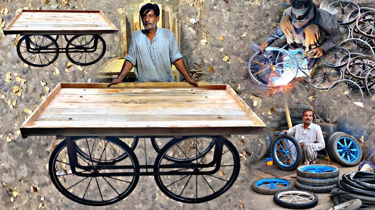Amazing Process of Making Traditional Wooden Hand Cart | Unique Woodworking Project