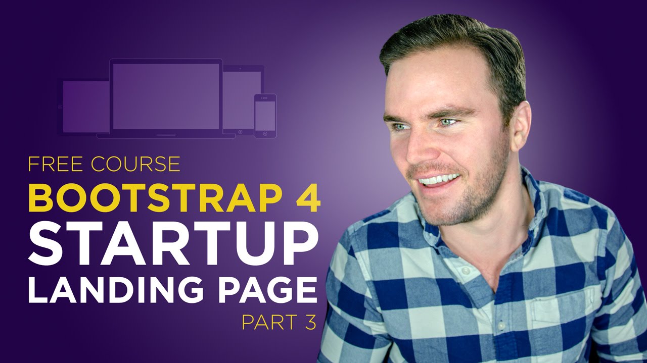 Bootstrap 4 Tutorial [#10] Code a Startup Website (Part 3)
