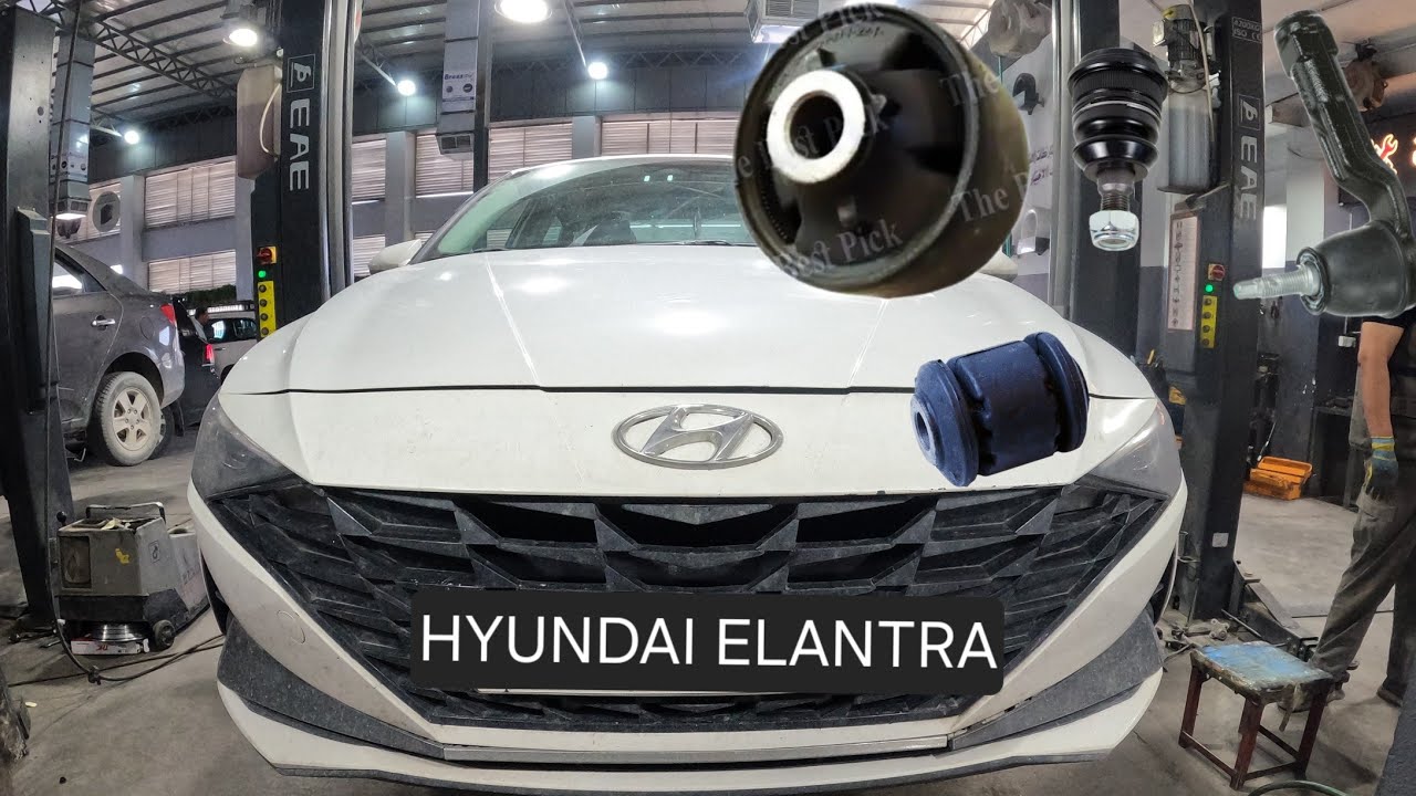 replacing bushing control arm - ball joint - tie rod end .. hyundai elantra 2021-2024