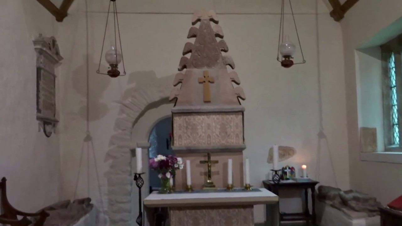 Inside historic Pennant Melangell Ancient Pilgrim Church Llangynog Powys Wales Cymru UK