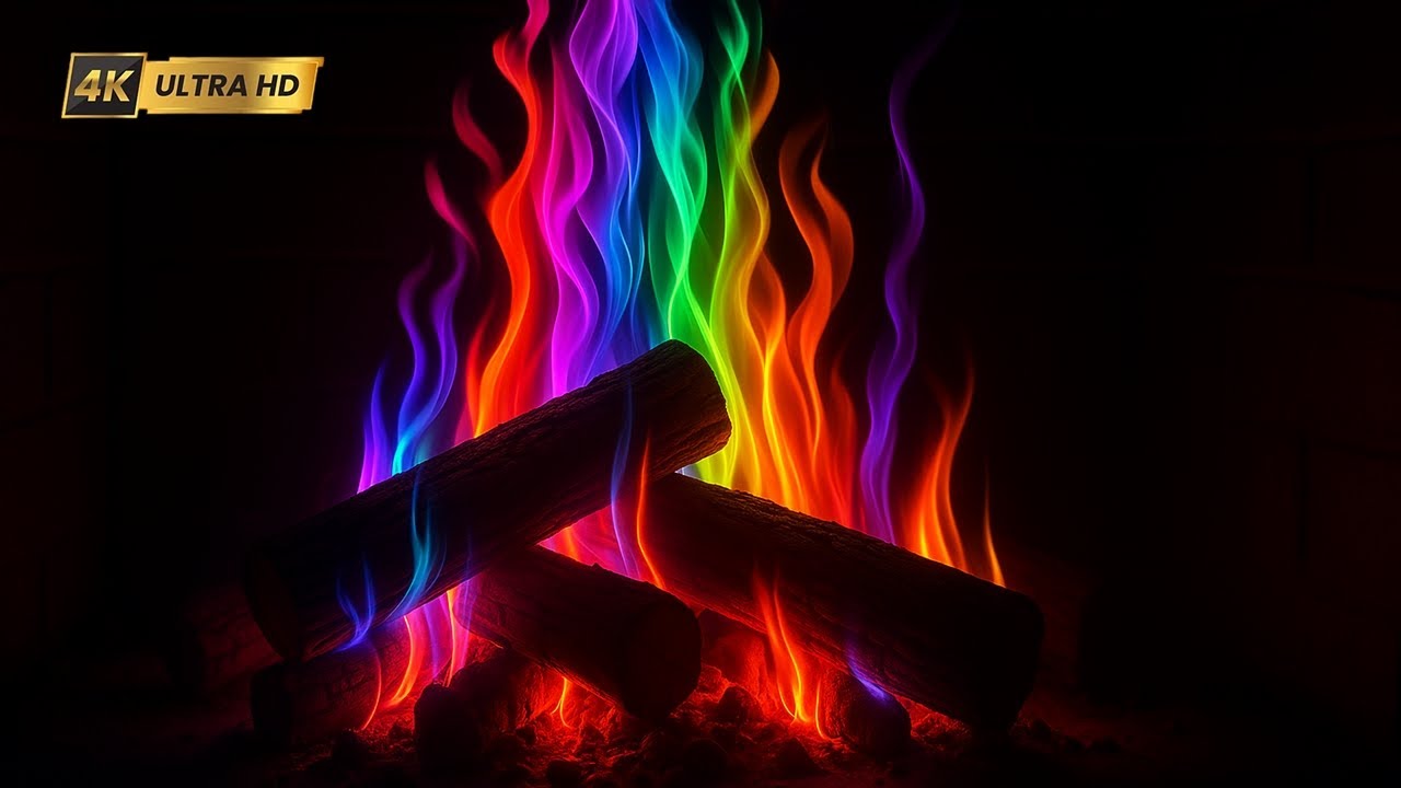 Cozy Rainbow Flames (NO ADS) - Perfect for Sleep, Reading, Study & Stress Relief