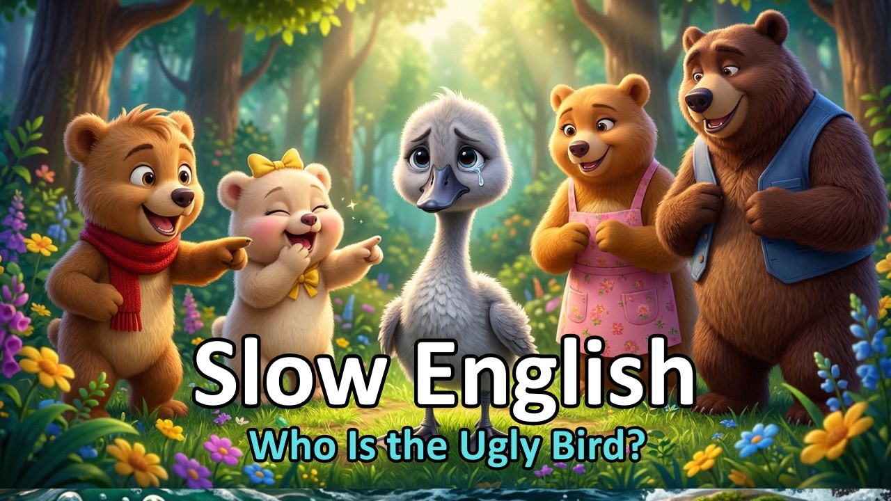 The Ugly Duckling in the Bear Family | Easy English Listening Story (A2 Level)
