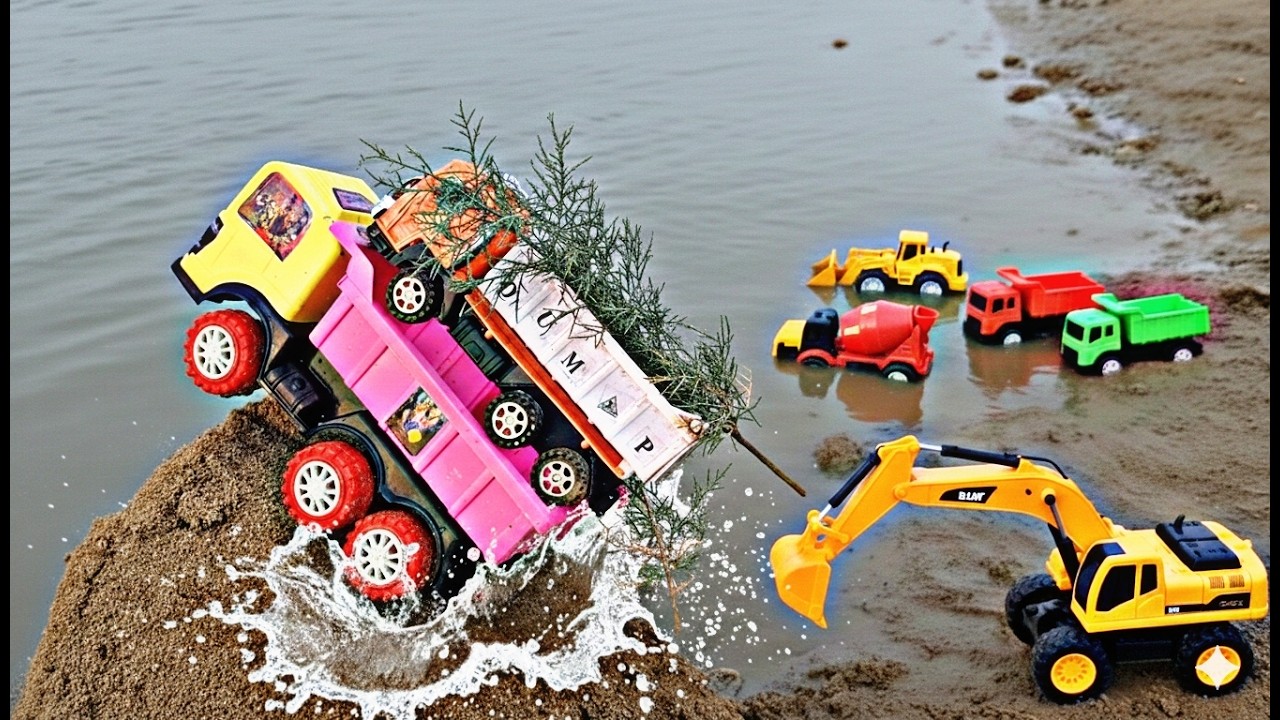 Dumper Couldn't Hold it 🥹😭 Falling into Water / Police Fell into water Who comes for Rescue ?