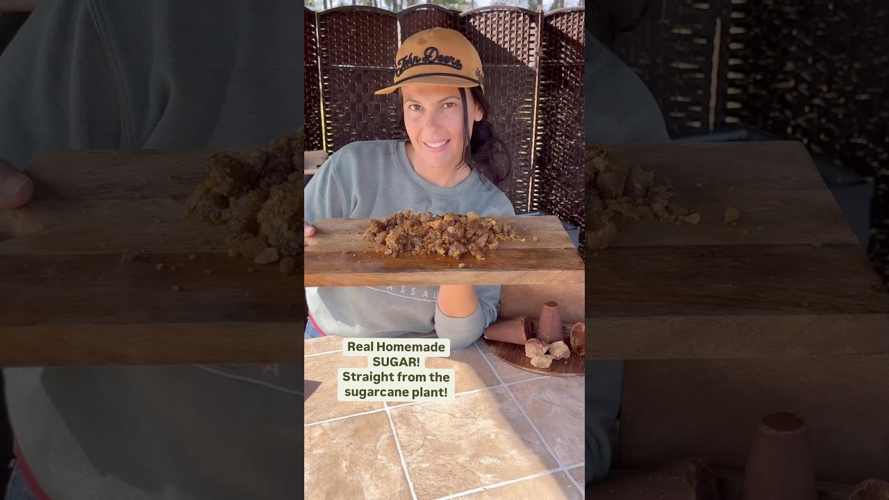 Homemade real sugar! Straight from the sugarcane plant!