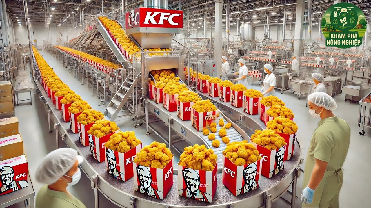 Gà KFC Được Làm Như Thế Nào Trong Nhà Máy Hiện Đại? Quy Trình Khiến Cả Thế Giới Bất Ngờ!