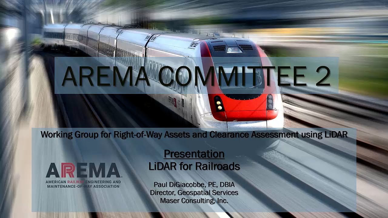 AREMA LiDAR for Rail Operations
