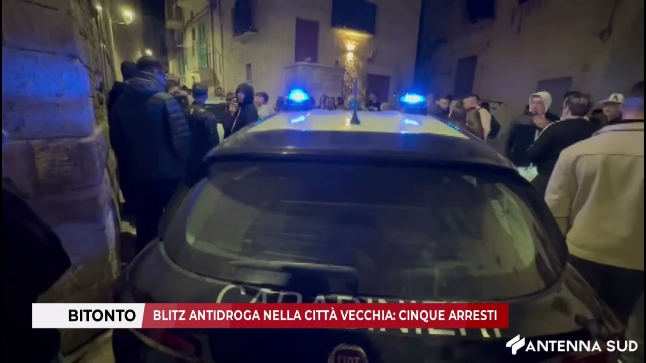 11 OTTOBRE 2025 - BITONTO, BLITZ ANTIDROGA NELLA CITTÀ VECCHIA: CINQUE ARRESTI