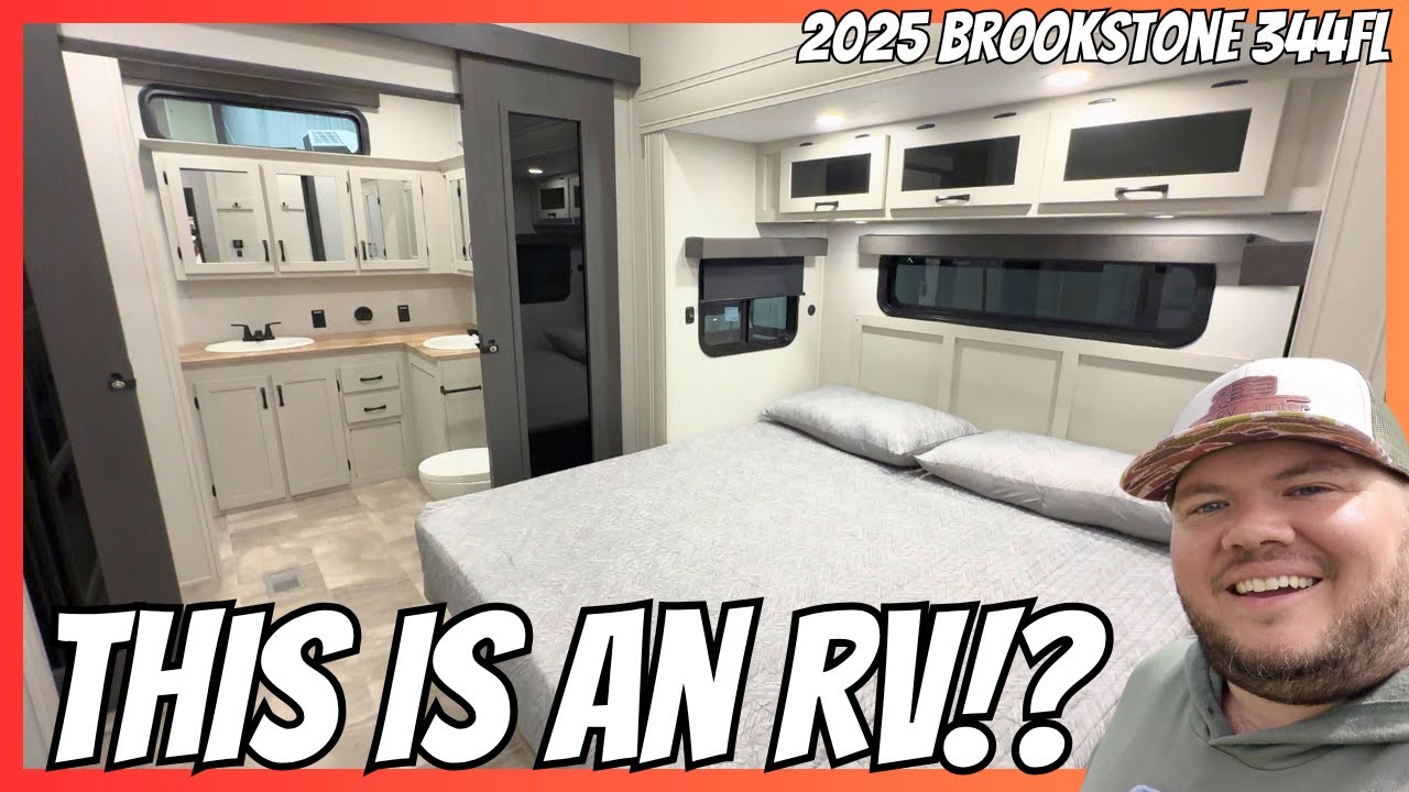 Brookstone 344FL, 2025 г. | Дом на колесах с гостиной и УДИВИТЕЛЬНЫМ совмещенным санузлом и спальней