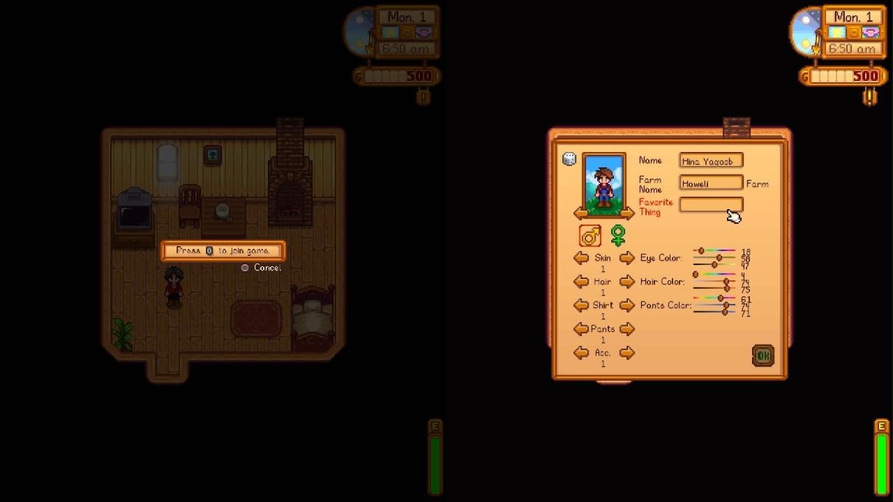 Stardew Valley Coop Split Screen PS5 Gameplay | Part 1