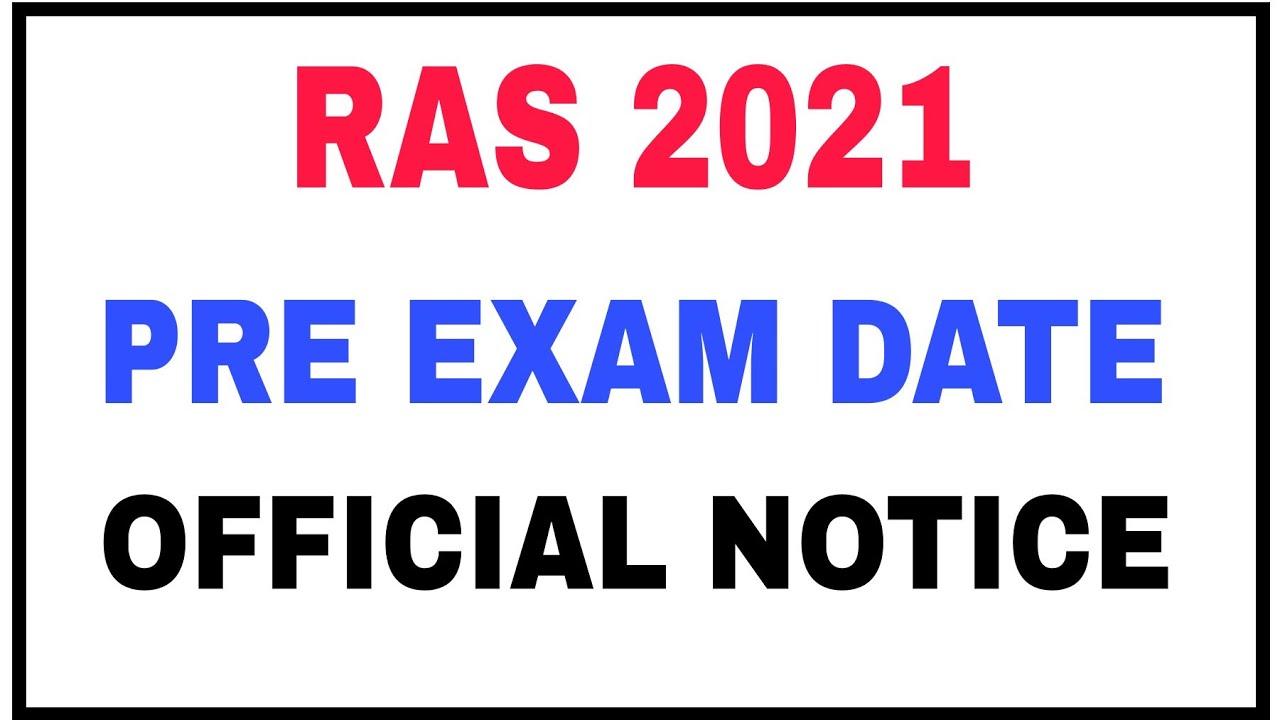 RAS 2021//OFFICIAL EXAM DATE//RPSC NEW NOTICE//RAS NEWS