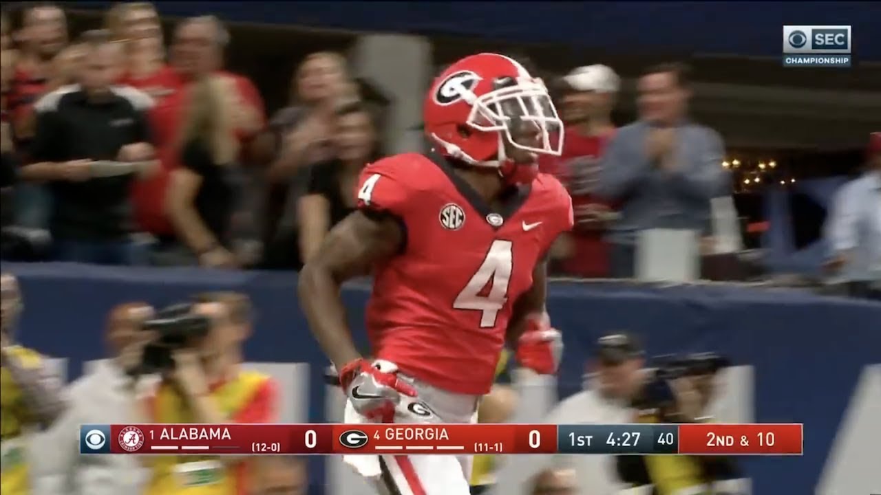 Mecole Hardman (Georgia WR #4) Vs. Alabama 2018 SEC Championship