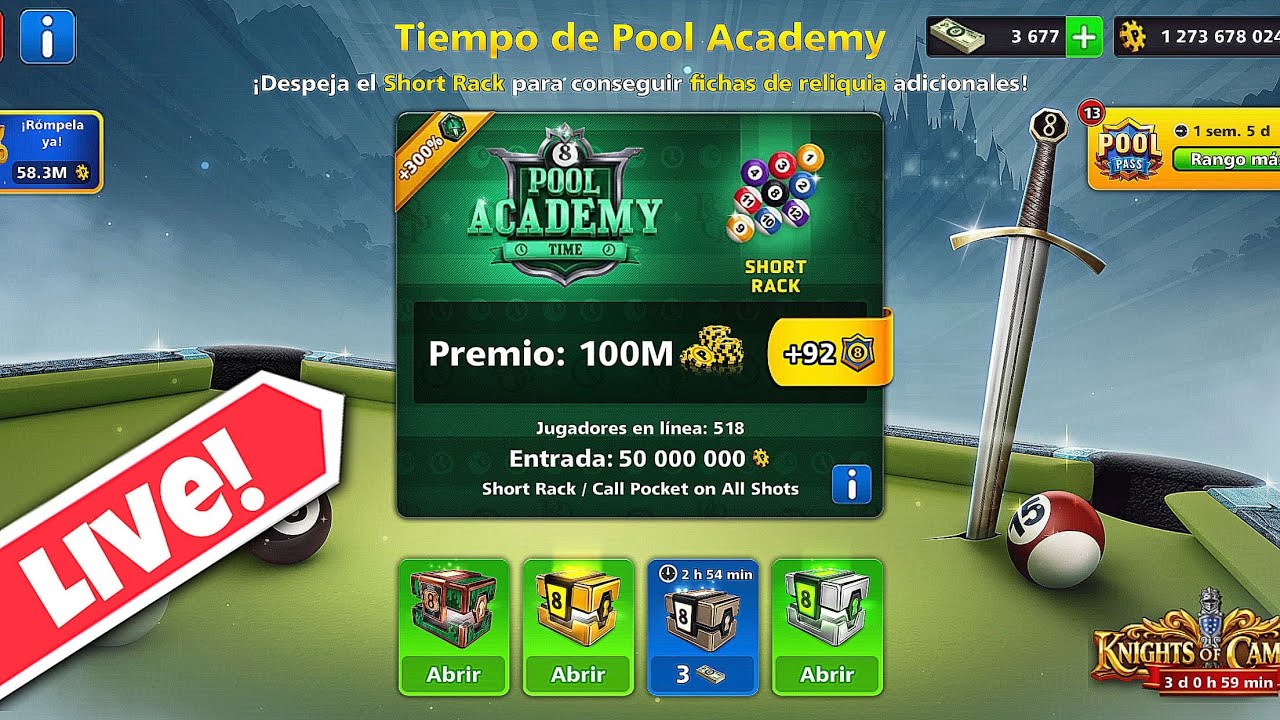 8 ball pool en vivo Pool Academy #live #livestream #8bp #8ballpool #ball #pool