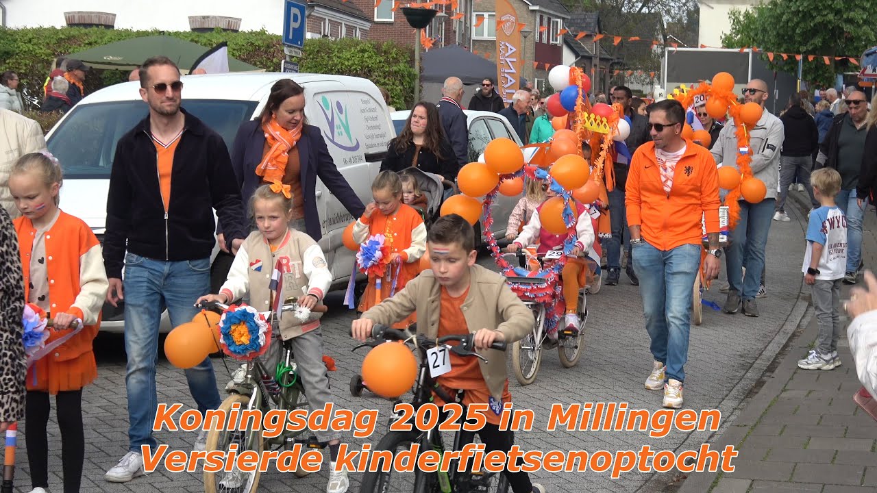 Koningsdag 2025 in Millingen - Versierde kinderfietsenoptocht