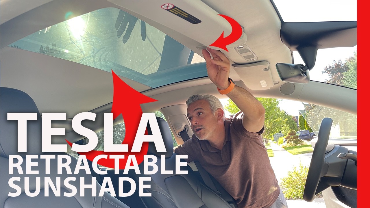 Tesla Model Y Integrated Electric Retractable SunShade Review and Setup