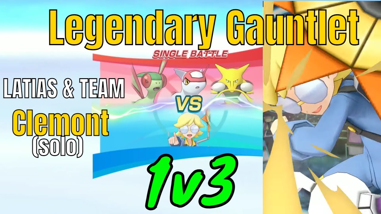 1VS3 Clemont & Heliolisk | Latias Legendary Arena | Legendary Gauntlet | Pokemon Masters EX