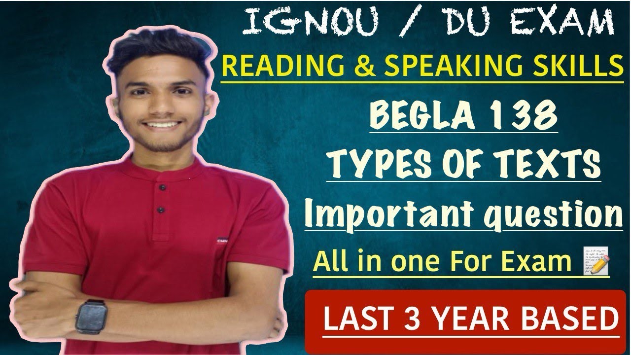 BEGLA 138 | READING & SPEAKING SKILLS  | MARATHON IMPORTANT QUESTIONS |  IGNOU WALA LIVE #ignou