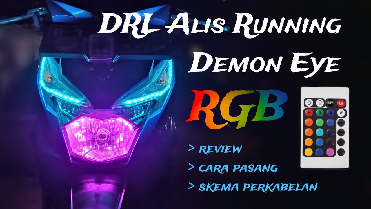 Cara Pasang DRL ALIS RUNNING & DEMON RGB Motor Beat esp