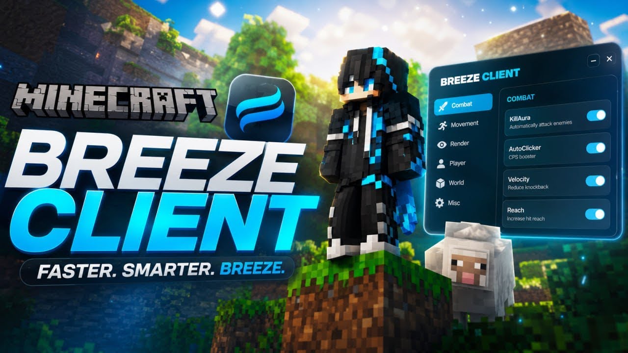 (1.21 - 1.21.11+) Breeze Client - Я попробовал лучший бесплатный взломанный клиент для Minecraft ...