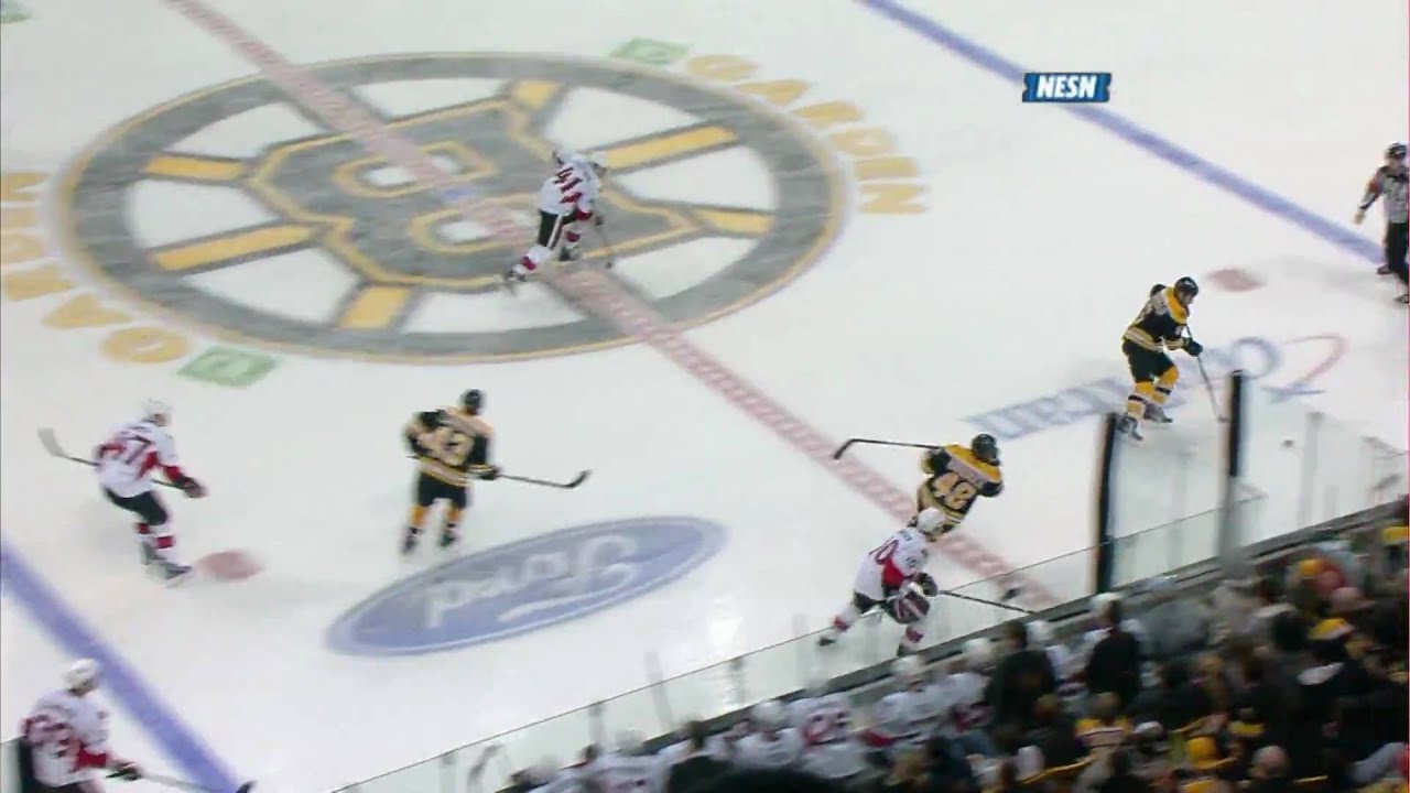 Dennis Wideman skates into a ref, allows breakaway goal 1080p HD 1/18/10