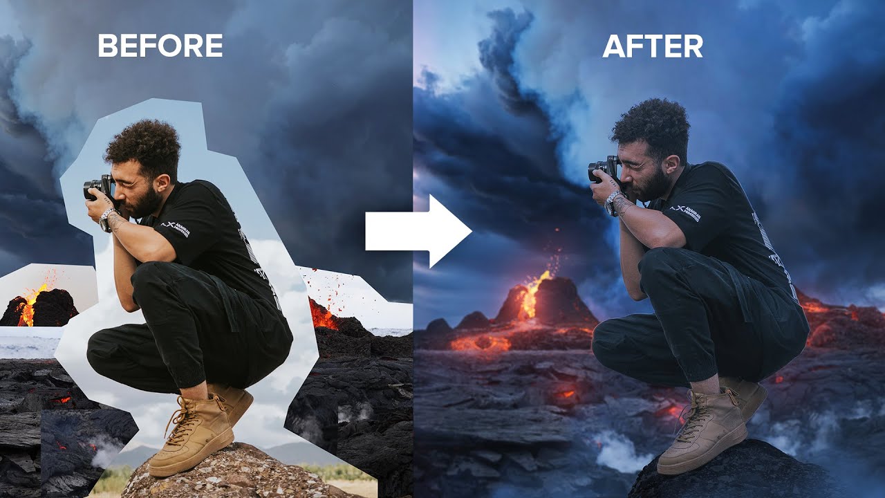 Create a Brave Photographer Photoshop Composite