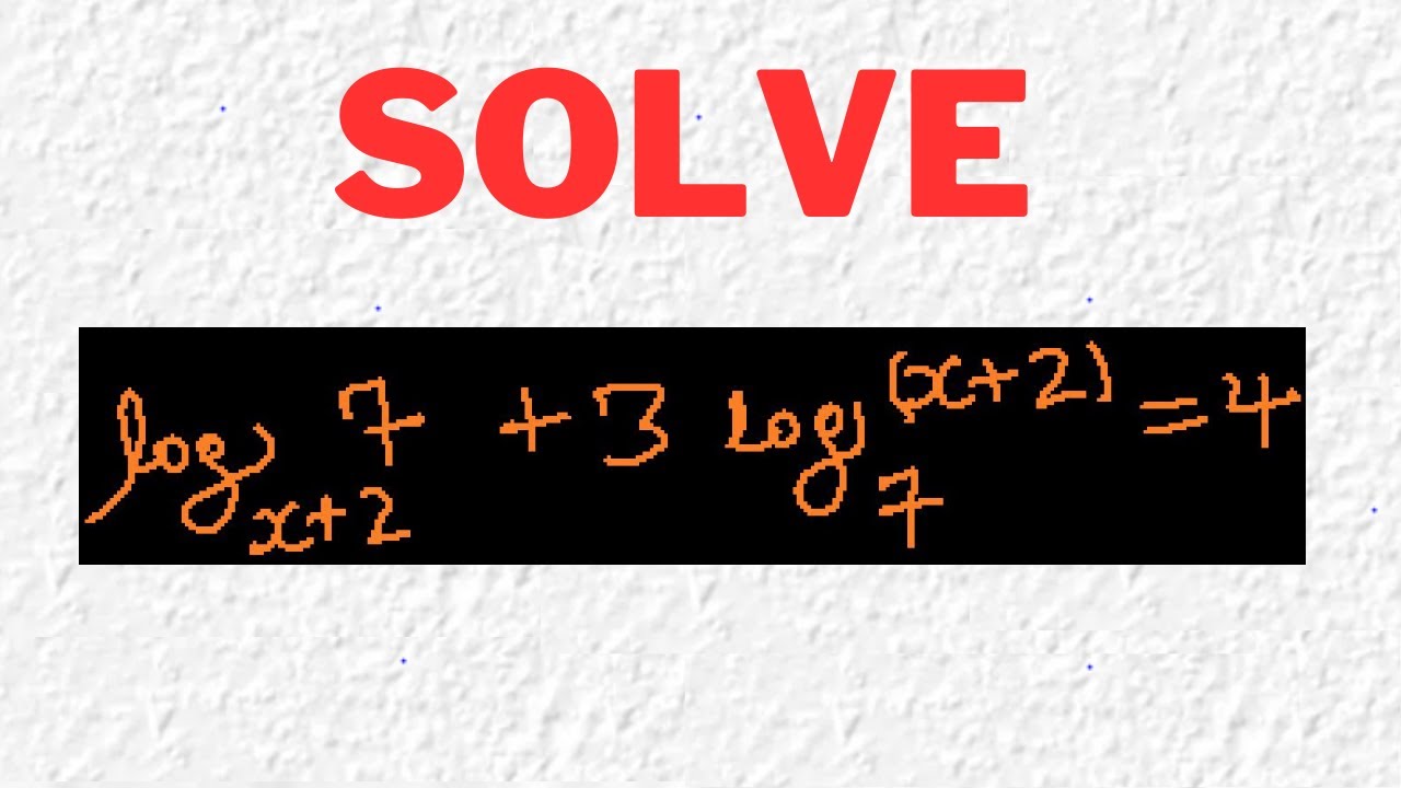 solve logarithmic equations (Example)