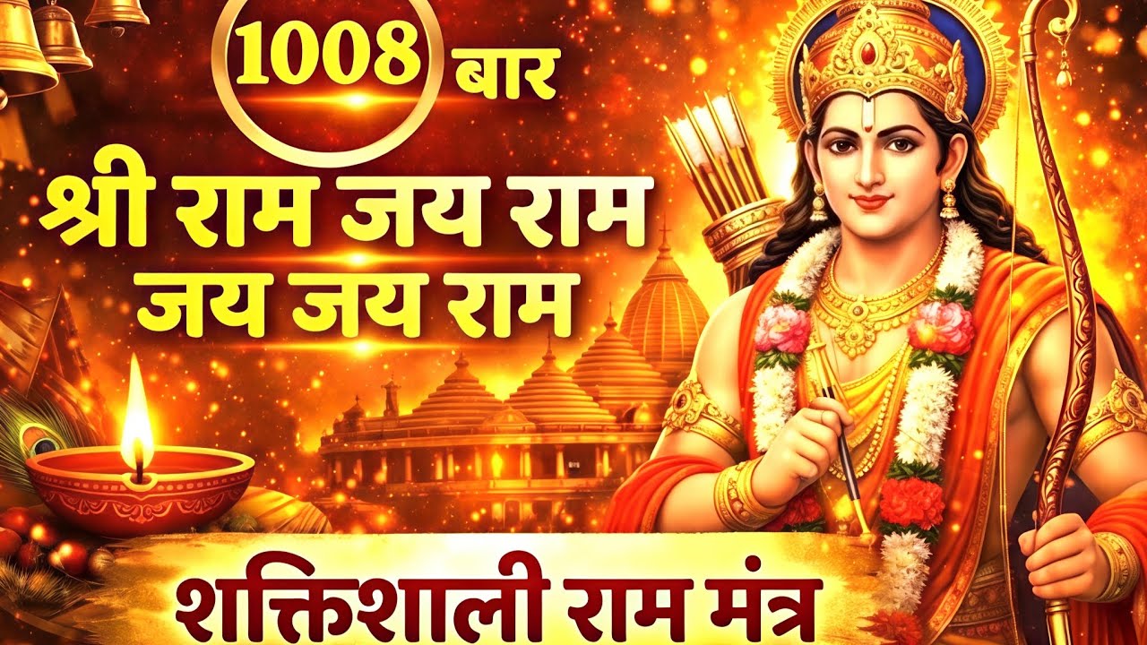 श्री राम जय राम जय जय राम | 1008 बार शक्तिशाली राम मंत्र | सुनते ही मन शांत और पवित्र हो जाएगा।
