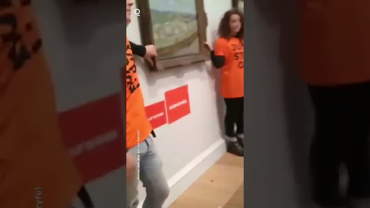 Climate Protesters Glue Themselves to Famous Paintings