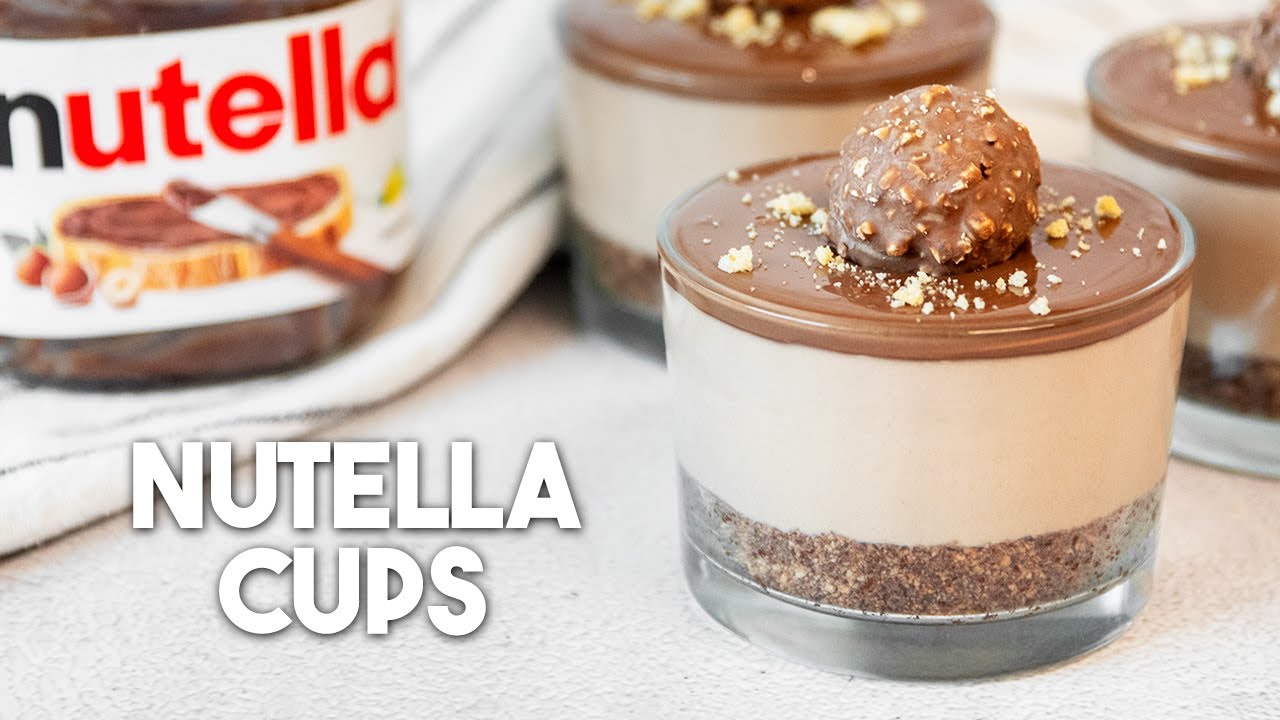 5-Ingredient No-Bake Nutella Cheesecake Cups 🍫❤️ | Easy and Quick Desserts