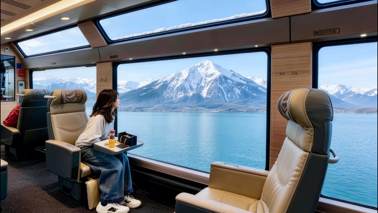 Самый недооцененный зимний поезд Швейцарии 🇨🇭 GoldenPass Express в снегу