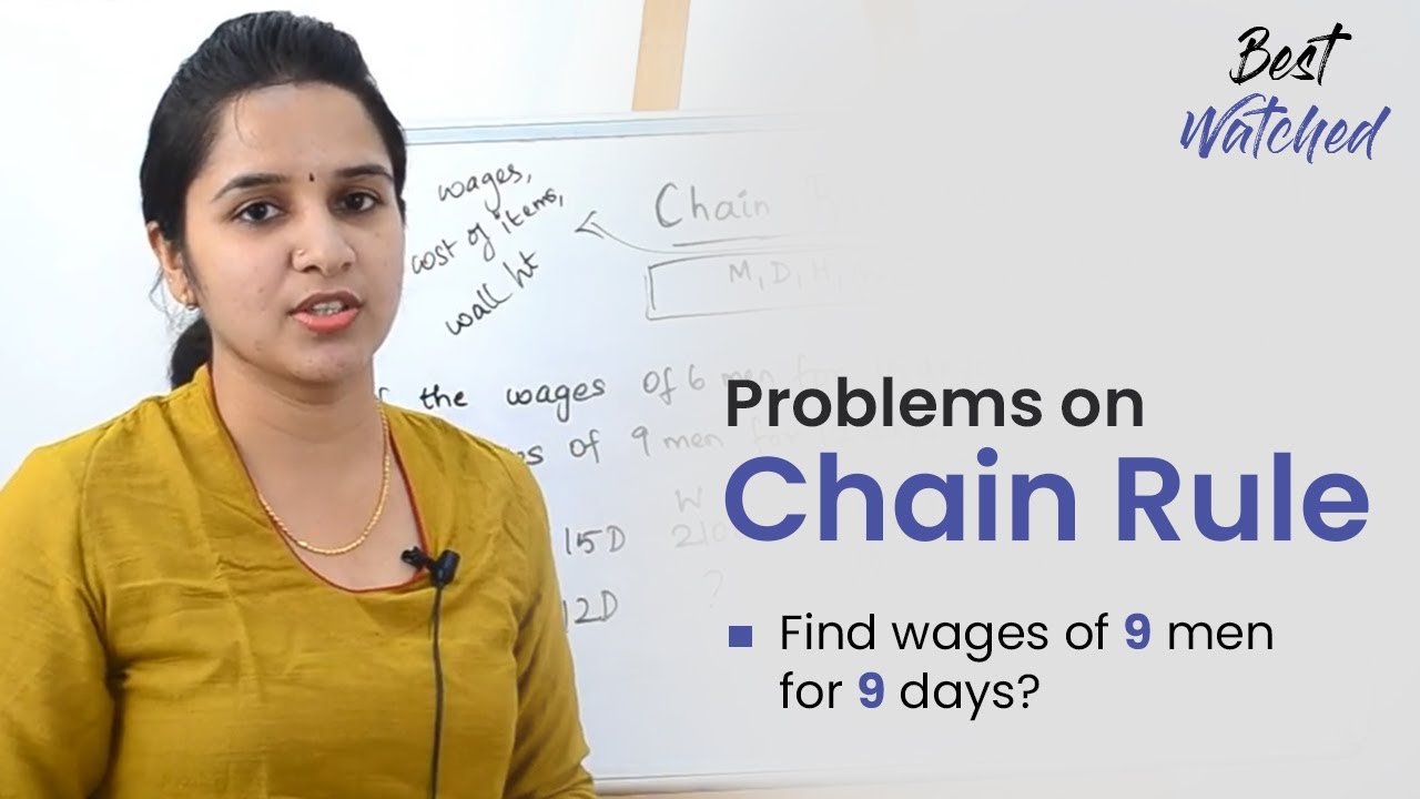 Aptitude Made Easy – Problems on Chain rule Full Series, Learn maths #withme #StayHome | Find Wages