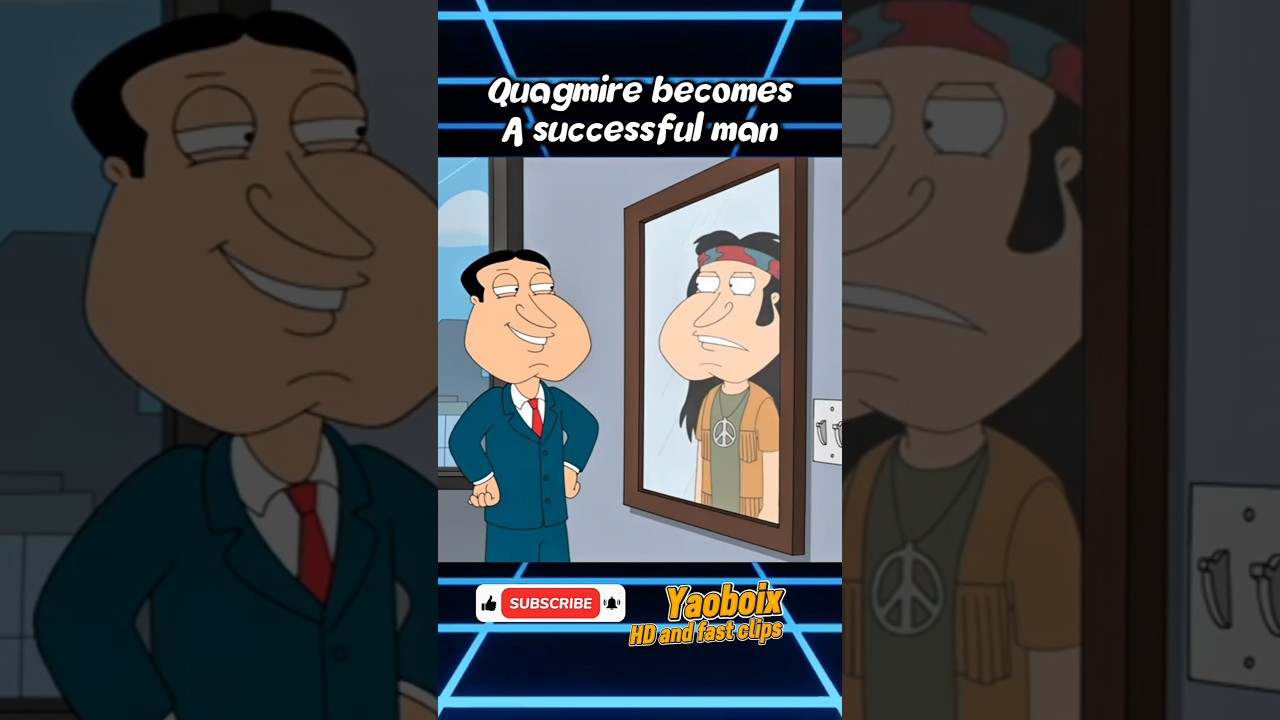 Family guy quagmire mirror scene #familyguy #peter #work #business #man #suit #money #season #8 #fyp