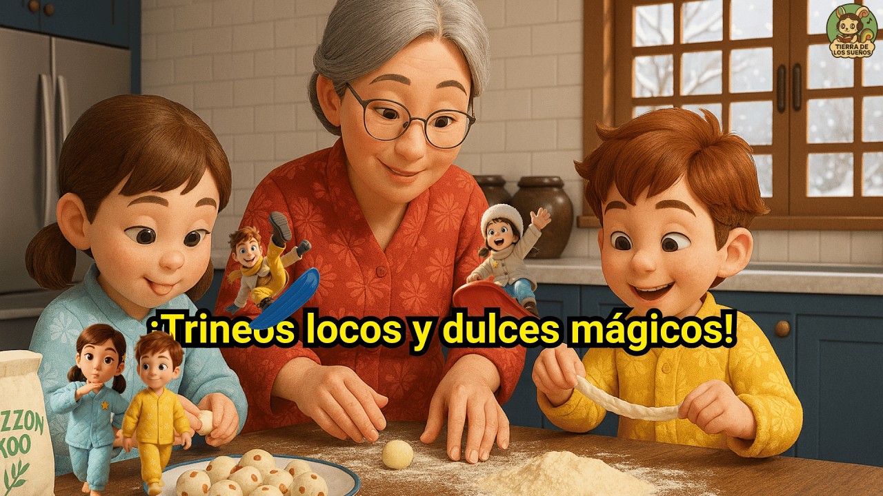 ¡Trineos locos y dulces mágicos!  Cuento infantil de invierno con Duçonku y aventuras en la nieve