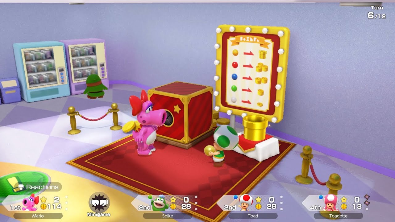 Super Mario Party Jamboree #46 Rainbow Galleria Birdo vs Toadette vs Spike vs Toad