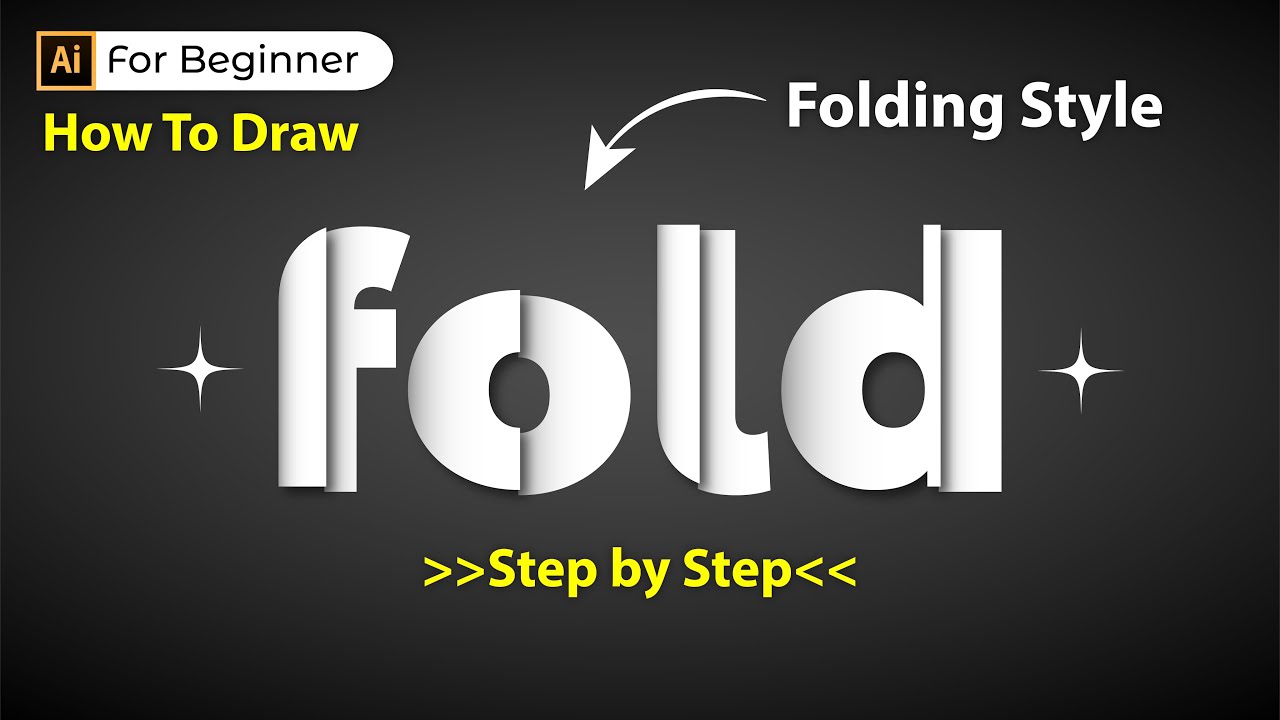 How to Make an Folding Effect Text in Adobe Illustrator