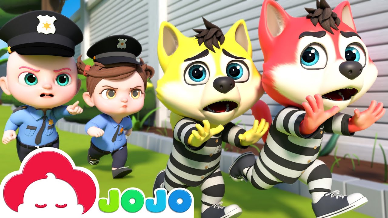 ¡Bebé policía, atrapa a los cinco lobitos! | Canciones Infantiles | JoJo en Español