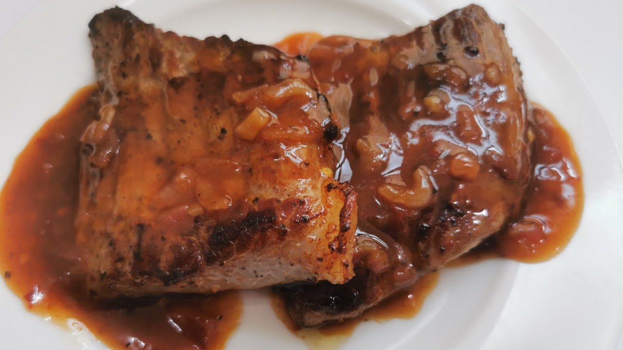 Beef Steak with Barbeque Sauce Recipe in Urdu /Hindi | بیف اسٹیک باربیکیو سوس کے ساتھ #beefsteak