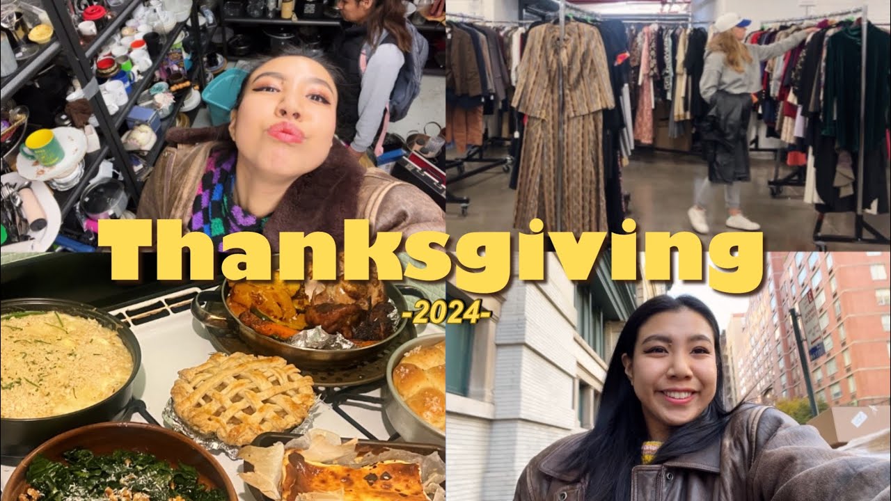 【NY生活VLOG】フリマ、トレジョ、それからThanksgiving の用意🍁🦃🌰