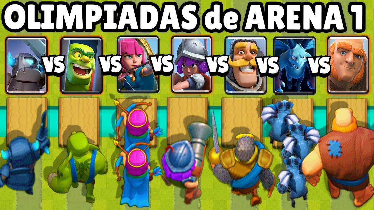 CUAL ES LA MEJOR CARTA DE ARENA 1?  | OLIMPIADAS de ARENAS #1 | CLASH ROYALE